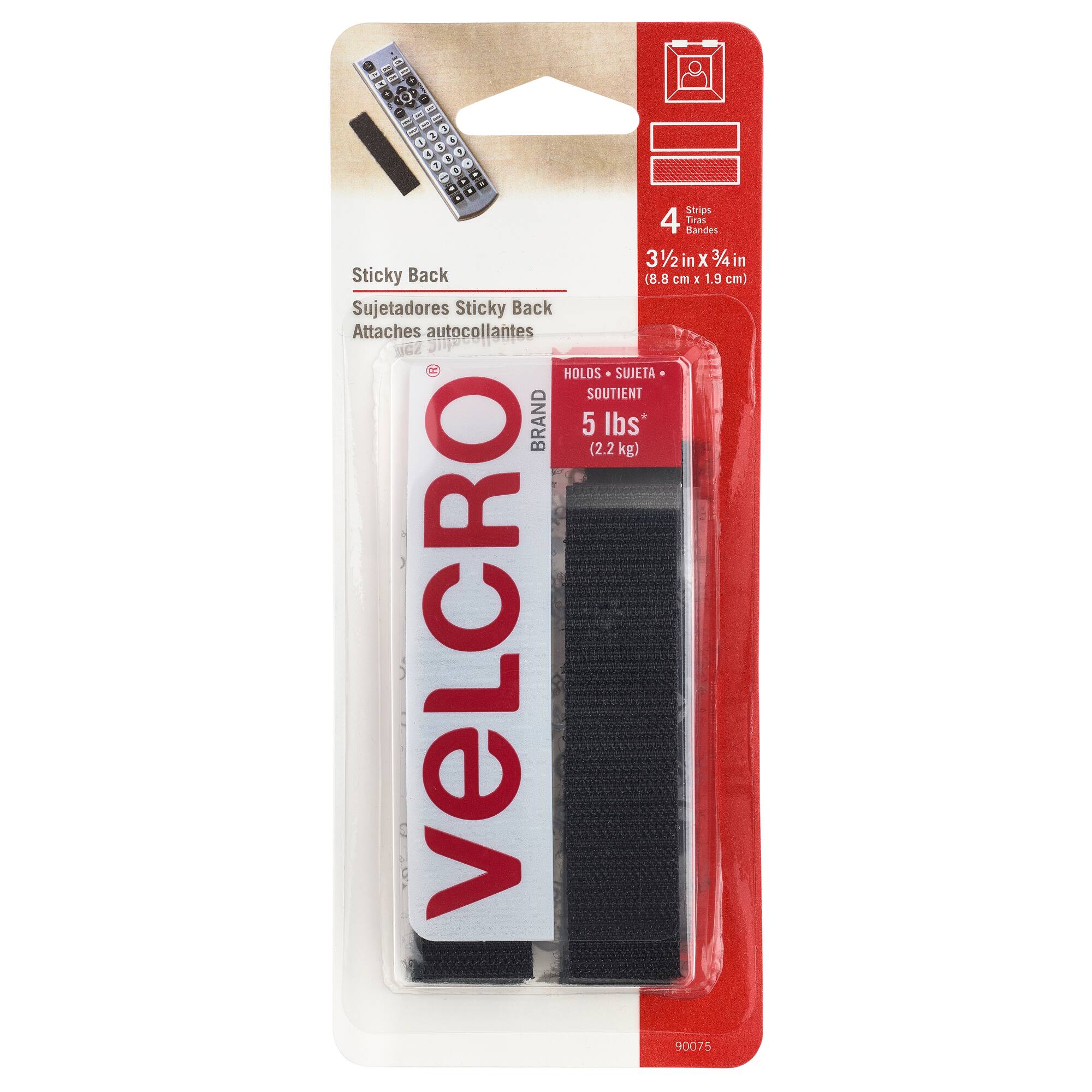 12 Packs: 4 ct. (48 total) VELCRO® Brand Sticky Back Strips